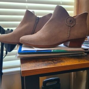 Womens suede ankle boots.